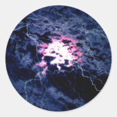 Blitzsturm Runder Aufkleber (Vorderseite)