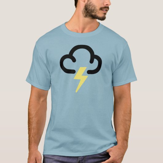 Blitzstürm: Symbol für Retrowettervorhersage T-Shirt (Vorderseite)