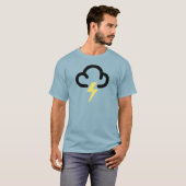 Blitzstürm: Symbol für Retrowettervorhersage T-Shirt (Vorne ganz)