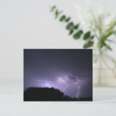 Blitzstürme am lila Himmel Postkarte (Stehend Vorderseite)