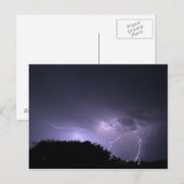 Blitzstürme am lila Himmel Postkarte (Vorne/Hinten)
