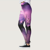Blitzstürme über Wasser rosa und lila Leggings (Links)