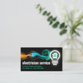 Blitzwelle Power Glühbirne Visitenkarte (Stehend Vorderseite)