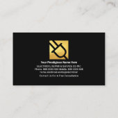 Blitzwelle Power Glühbirne Visitenkarte (Rückseite)