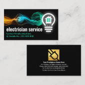 Blitzwelle Power Glühbirne Visitenkarte (Vorne/Hinten)