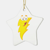 Blitzzeichen des albernen niedlichen Cartoon Keramik Ornament (Links)