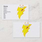 Blitzzeichen des albernen niedlichen Cartoon Visitenkarte (Vorne/Hinten)