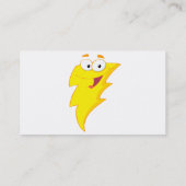 Blitzzeichen des albernen niedlichen Cartoon Visitenkarte (Rückseite)