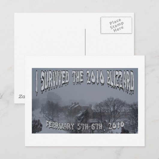 Blizzard 2010 postkarte (Vorne/Hinten)