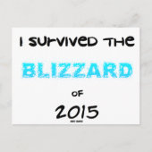 Blizzard 2015 überlebt postkarte (Vorderseite)