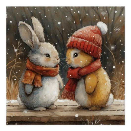 Blizzard Binkies: Ein bisschen Whimsy Bunny Poster (Vorderseite)