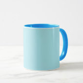 Blizzard Blau (einfarbige Farbe)  Tasse (VorderseiteRechts)