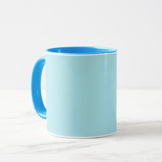 Blizzard Blau (einfarbige Farbe)  Tasse (Vorderseite Links)