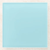 Blizzard Blau (feste Farbe) Glasuntersetzer (Vorderseite)