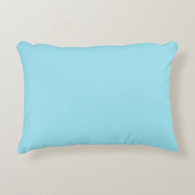 Blizzard Blau Solidfarbe Dekokissen (Vorderseite)