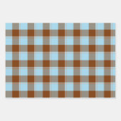 Blizzard Blue and Livid Brown Plaid Geschenkpapier Set (Vorderseite)
