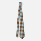 Blizzard Blue and Livid Brown Plaid Neck Tie Krawatte (Rückseite)