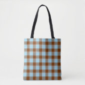 Blizzard Blue and Livid Brown Plaid Tasche (Vorderseite)