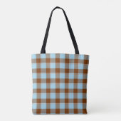 Blizzard Blue and Livid Brown Plaid Tasche (Rückseite)