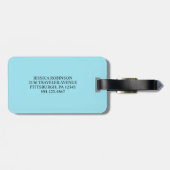 Blizzard Blue Solid Color Gepäckanhänger (Rückseite horizontal)