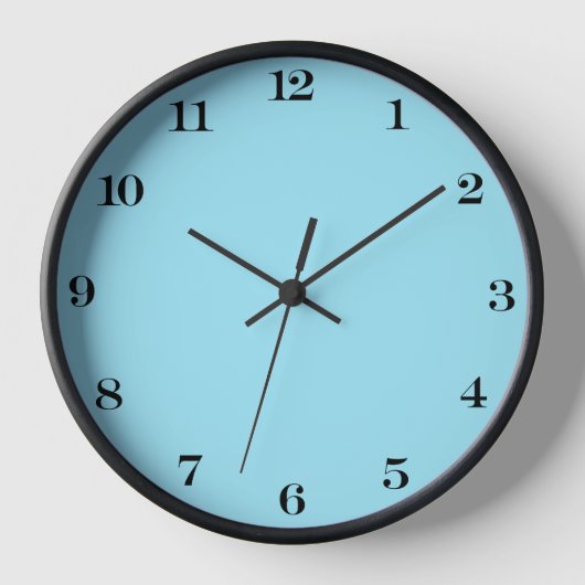 Blizzard Blue Solid Color Uhr (Vorderseite)