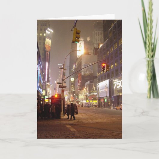 Blizzard in der Stadt-leeren Karte (Vorderseite)