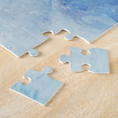 Blizzard-Kollektion - blau-weiß abstrakt Puzzle (Seite)