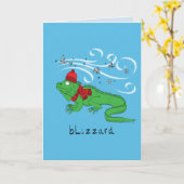 Blizzard - lustige Winter-Eidechsen-Karte Karte (Gelbe Blume)
