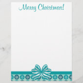 Blizzard Snowflakes Blue Christmas Letterhead (Vorderseite)