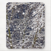 Blizzard Tree mit schneebedecktem Foto Mousepad (Vorne)