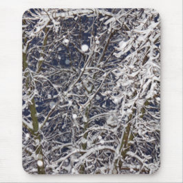 Blizzard Tree mit schneebedecktem Foto Mousepad