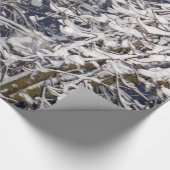 Blizzard Tree Snow bedeckt Branches Nature Foto Geschenkpapier (Ecke)