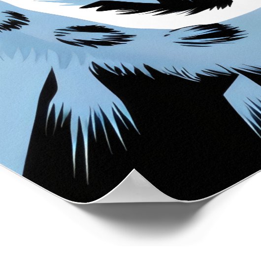 Blizzard Warning Snow Leopard - Winterberg Poster (Ecke)