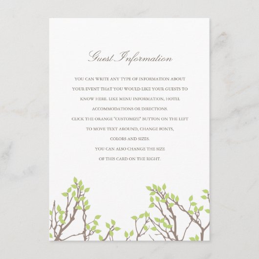 Blizzful Branches Directors/Information Card Begleitkarte (Vorderseite)