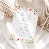 Blizzful Wildblume Brunch mit Brautdusche Einladung