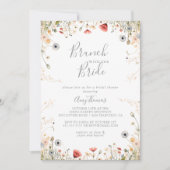 Blizzful Wildblume Brunch mit Brautdusche Einladung (Vorderseite)