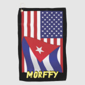 Blk3X: Monogram kuban / American Flag Golf Towel Golfhandtuch (Vorderseite)