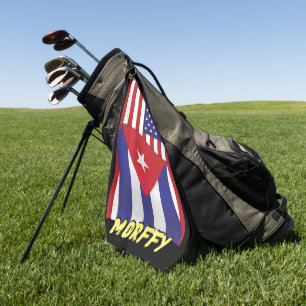 Blk3X: Monogram kuban / American Flag Golf Towel Golfhandtuch