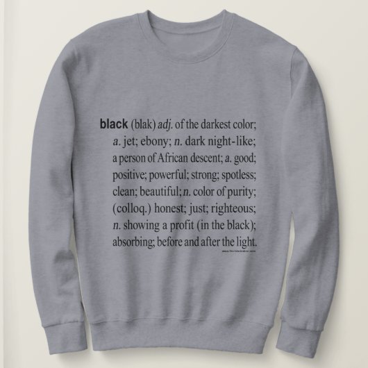 BLK DEF: Damengraues Sweatshirt (Design vorne)