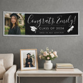 BLK & GRAY 2026 | Graduation Banner with Photo