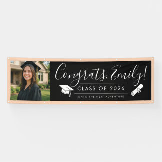 BLK & ORANGE 2026 | Graduation Banner with Photo