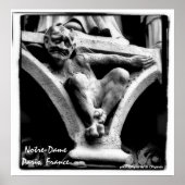 blk whgargoyle poster Notre-Dame Paris, Frankreich (Vorne)