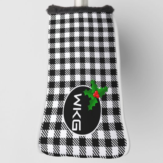 Blk/White Custom Golf Blade Putter Abdeckung Headcover (Rotieren 90)