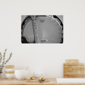 Blk & Wht Banjo Poster (Küche)