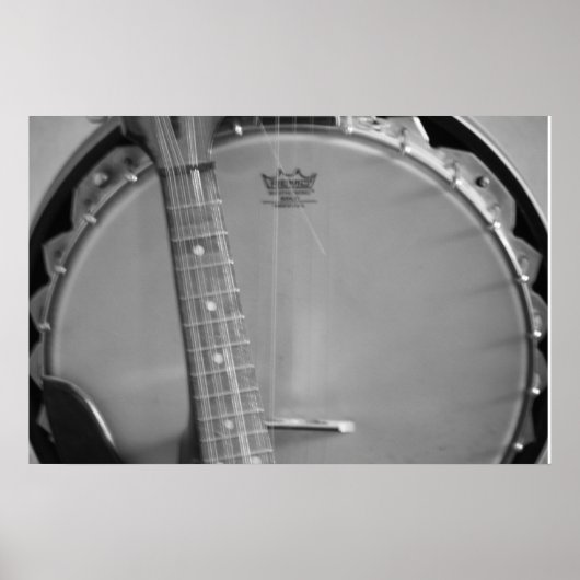 Blk & Wht Banjo Poster (Vorne)