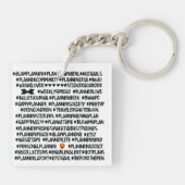 #BLKWMNPLAN Hashtag Planer-Schlüsselanhänger Schlüsselanhänger (Rückseite)