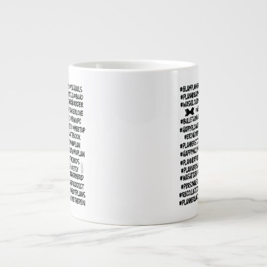#BLKWMNPLAN Hashtag Planner Jumbo-Tasse (Vorderseite)