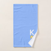 Bllue Mermaid Mit Monogramm Badhandtuch Set (Handtuch)