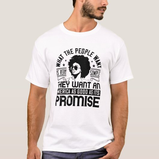 BLM - Amerika so gut wie sein Versprechen T-Shirt (Vorderseite)