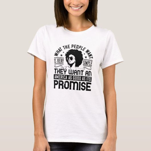 BLM - Amerika so gut wie sein Versprechen T-Shirt (Vorderseite)
